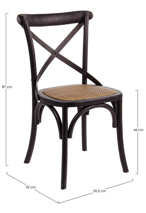 Sedia in rattan Cross Nero (6)