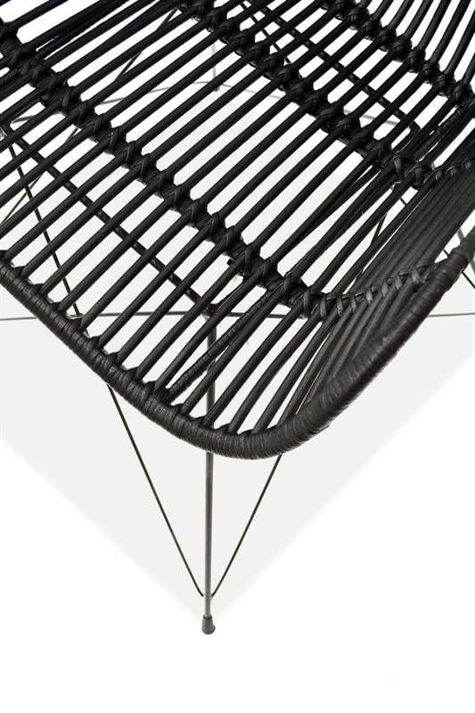 Sedia in rattan naturale Kai-335 Nero (2)
