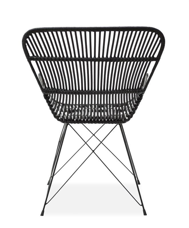 Sedia in rattan naturale Kai-335 Nero (3)