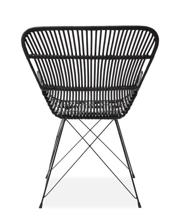 Sedia in rattan naturale Kai-335 Nero (3)