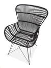 Sedia in rattan naturale Kai-335 Nero (4)