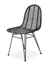 Sedia in rattan naturale Kai-337 Nero (1)