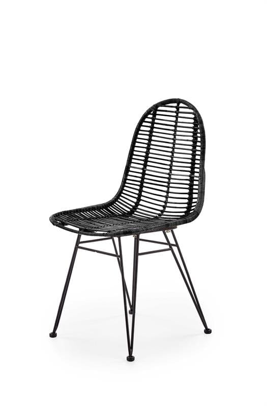 Sedia in rattan naturale Kai-337 Nero (4)