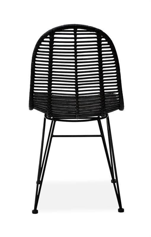 Sedia in rattan naturale Kai-337 Nero (5)