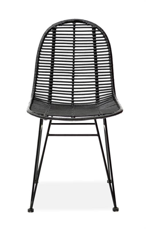 Sedia in rattan naturale Kai-337 Nero (6)