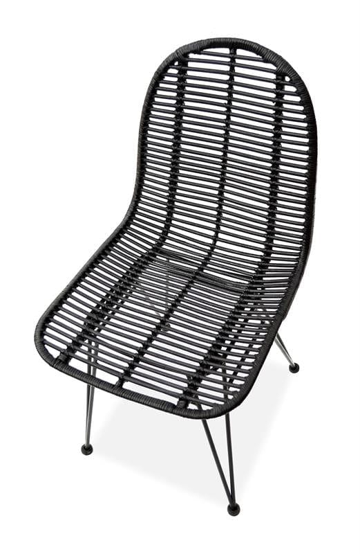 Sedia in rattan naturale Kai-337 Nero (7)