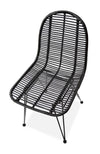 Sedia in rattan naturale Kai-337 Nero (7)