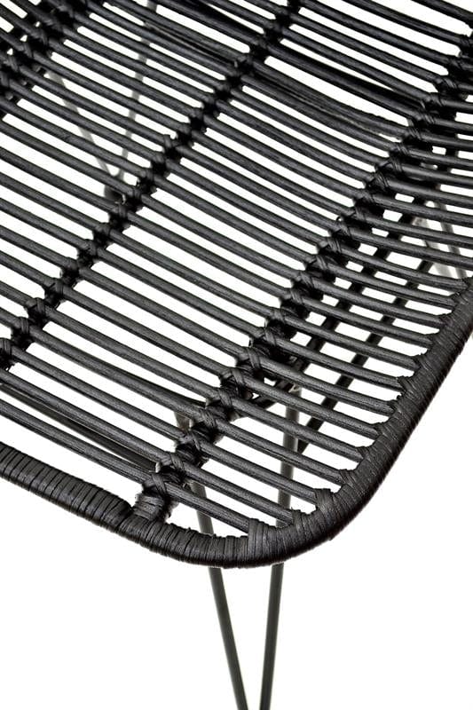 Sedia in rattan naturale Kai-337 Nero (8)