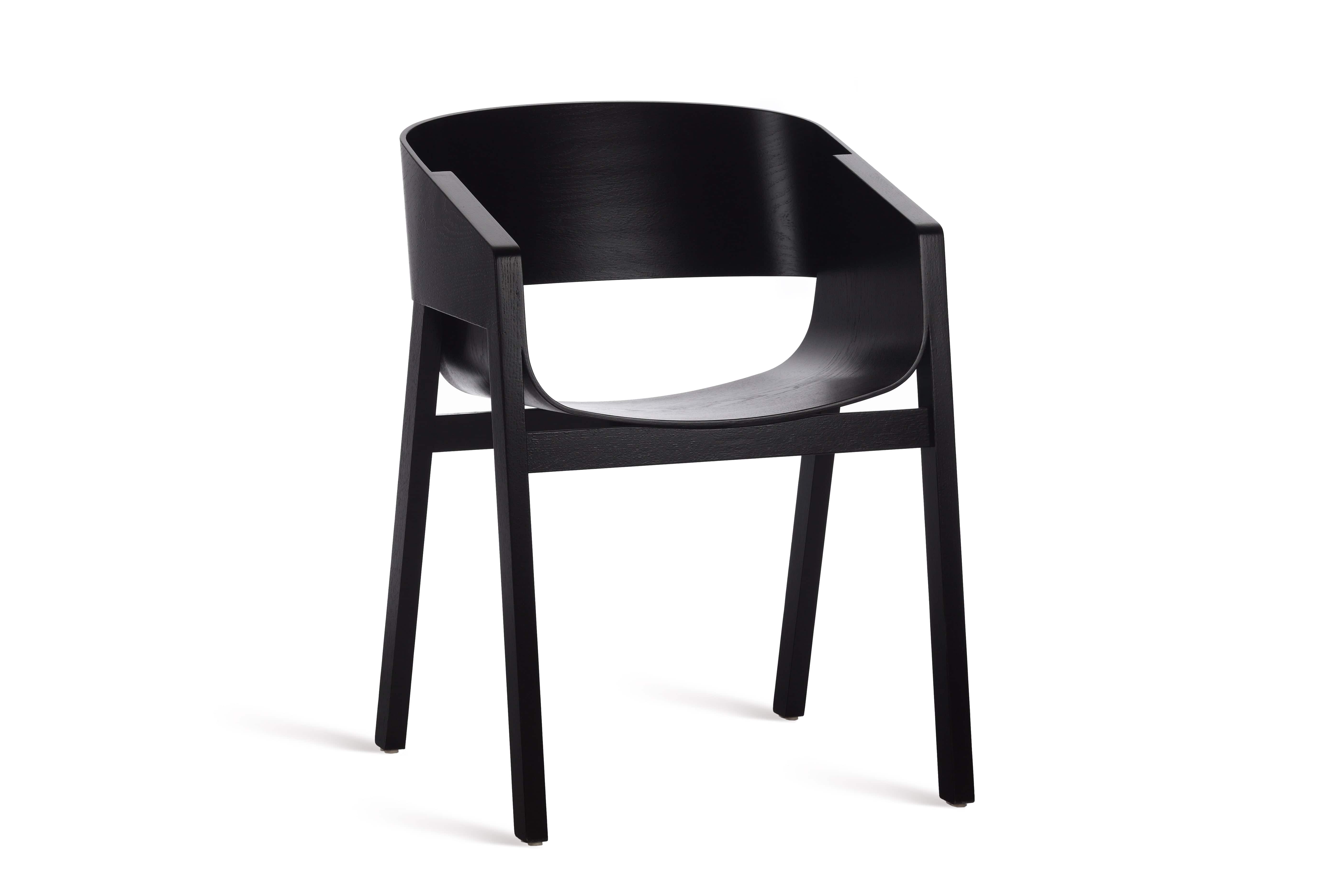 Sedia in rovere Merano Black, l47,5xL39xH78 cm