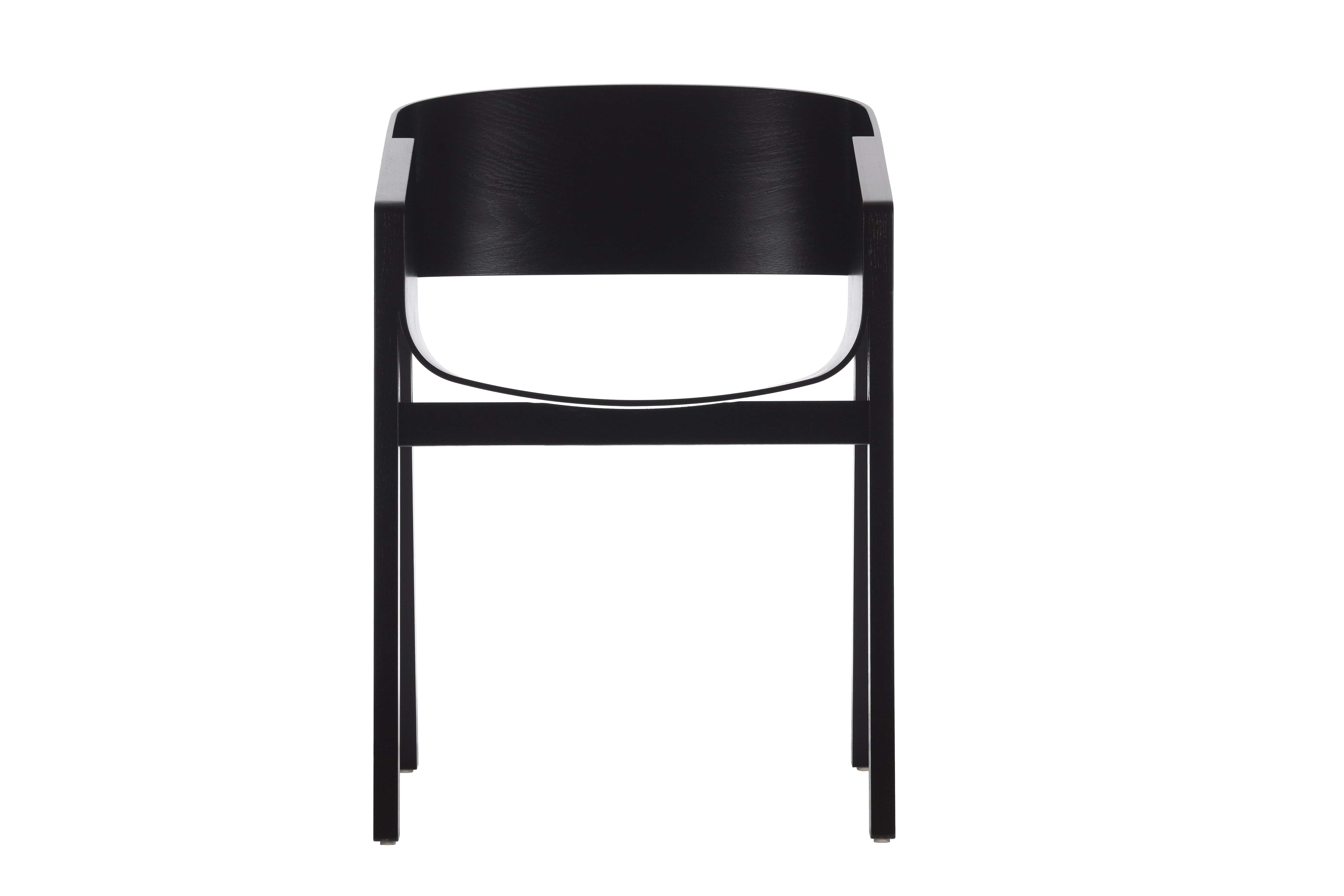 Sedia in rovere Merano Black, l47,5xL39xH78 cm (2)