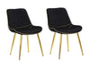 Sedia Paris Nera/Gold Set 2 Pz cm 51x59x79