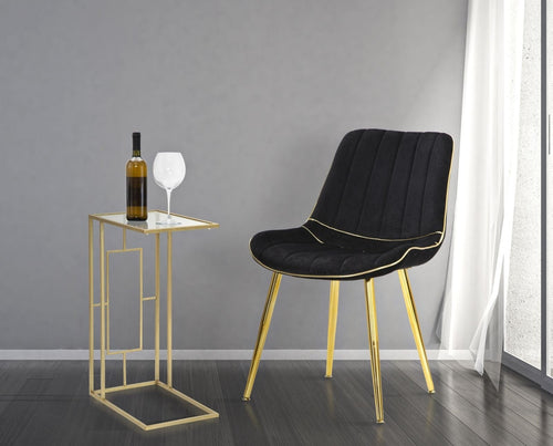 Sedia Paris Nera/Gold Set 2 Pz cm 51x59x79 (1)