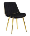 Sedia Paris Nera/Gold Set 2 Pz cm 51x59x79 (2)