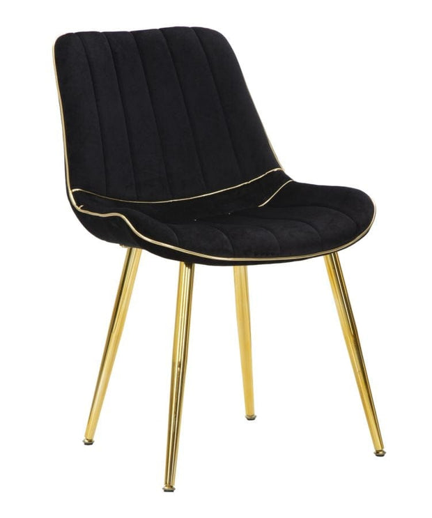 Sedia Paris Nera/Gold Set 2 Pz cm 51x59x79 (2)