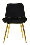 Sedia Paris Nera/Gold Set 2 Pz cm 51x59x79 (3)