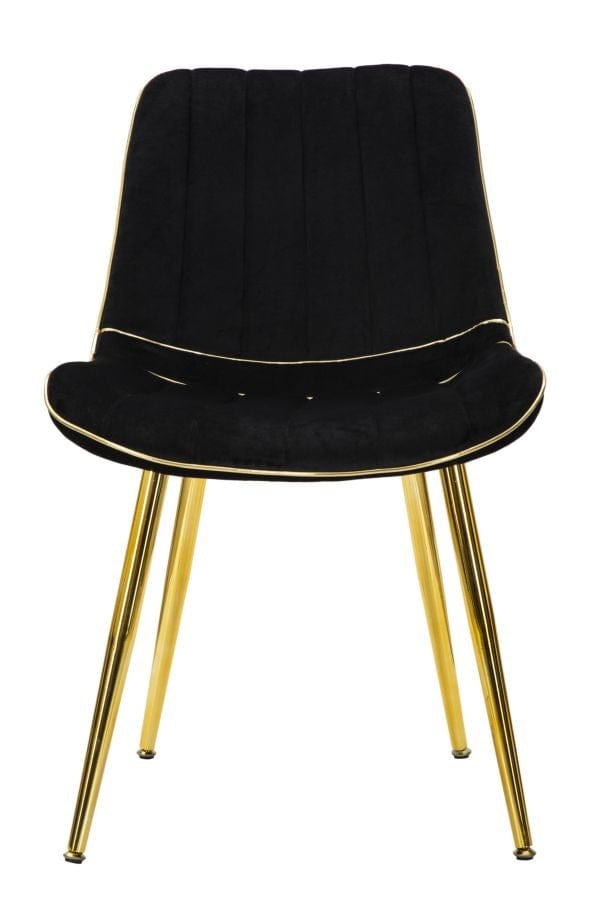 Sedia Paris Nera/Gold Set 2 Pz cm 51x59x79 (3)