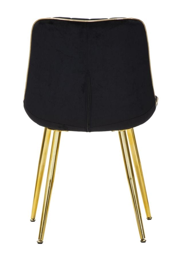 Sedia Paris Nera/Gold Set 2 Pz cm 51x59x79 (4)