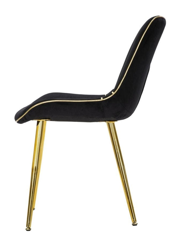 Sedia Paris Nera/Gold Set 2 Pz cm 51x59x79 (5)