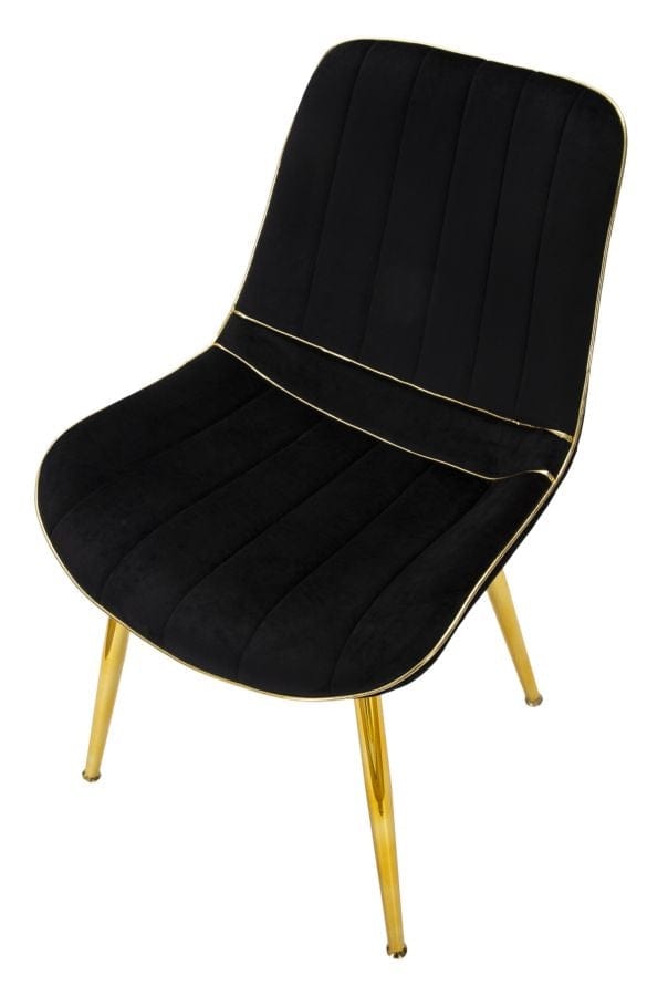 Sedia Paris Nera/Gold Set 2 Pz cm 51x59x79 (6)
