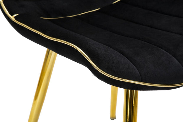 Sedia Paris Nera/Gold Set 2 Pz cm 51x59x79 (8)