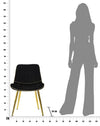 Sedia Paris Nera/Gold Set 2 Pz cm 51x59x79 (10)