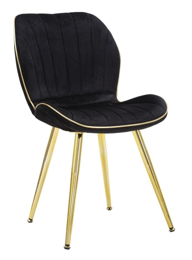 Sedia Paris Space Nera /Gold Set 2 Pz cm 46x58x77 (2)