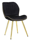 Sedia Paris Space Nera /Gold Set 2 Pz cm 46x58x77 (2)