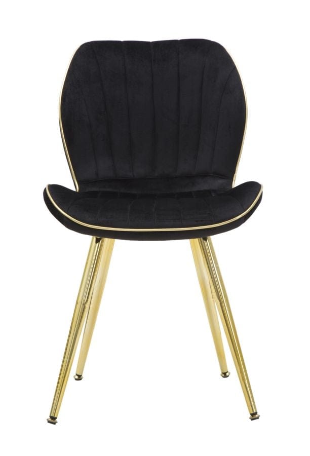 Sedia Paris Space Nera /Gold Set 2 Pz cm 46x58x77 (3)