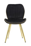 Sedia Paris Space Nera /Gold Set 2 Pz cm 46x58x77 (3)