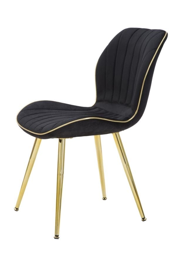Sedia Paris Space Nera /Gold Set 2 Pz cm 46x58x77 (4)
