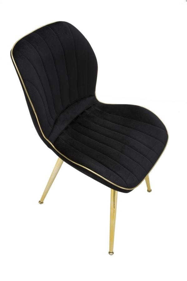Sedia Paris Space Nera /Gold Set 2 Pz cm 46x58x77 (6)