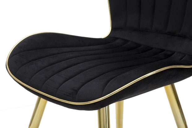 Sedia Paris Space Nera /Gold Set 2 Pz cm 46x58x77 (7)