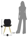 Sedia Paris Space Nera /Gold Set 2 Pz cm 46x58x77 (9)