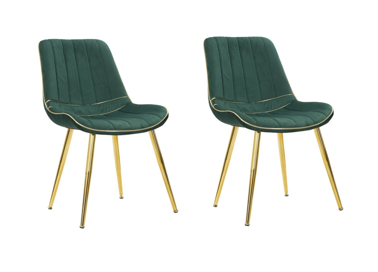Sedia Paris Verde/Gold Set 2 Pz cm 51x59x79