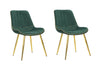 Sedia Paris Verde/Gold Set 2 Pz cm 51x59x79