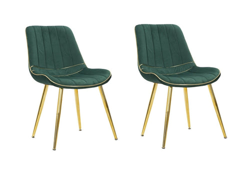 Sedia Paris Verde/Gold Set 2 Pz cm 51x59x79