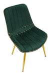 Sedia Paris Verde/Gold Set 2 Pz cm 51x59x79 (6)