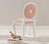 Sedia per bambini imbottita in tessuto con gambe in legno Dream Salmon, L48xL52xH90 cm (3)
