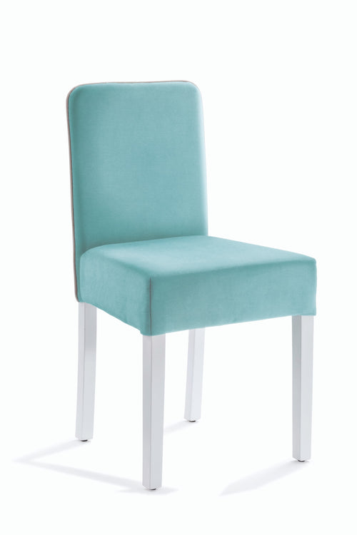 Sedia per bambini imbottita in tessuto con gambe in legno Summer Mint Green, L44xL49xH87 cm