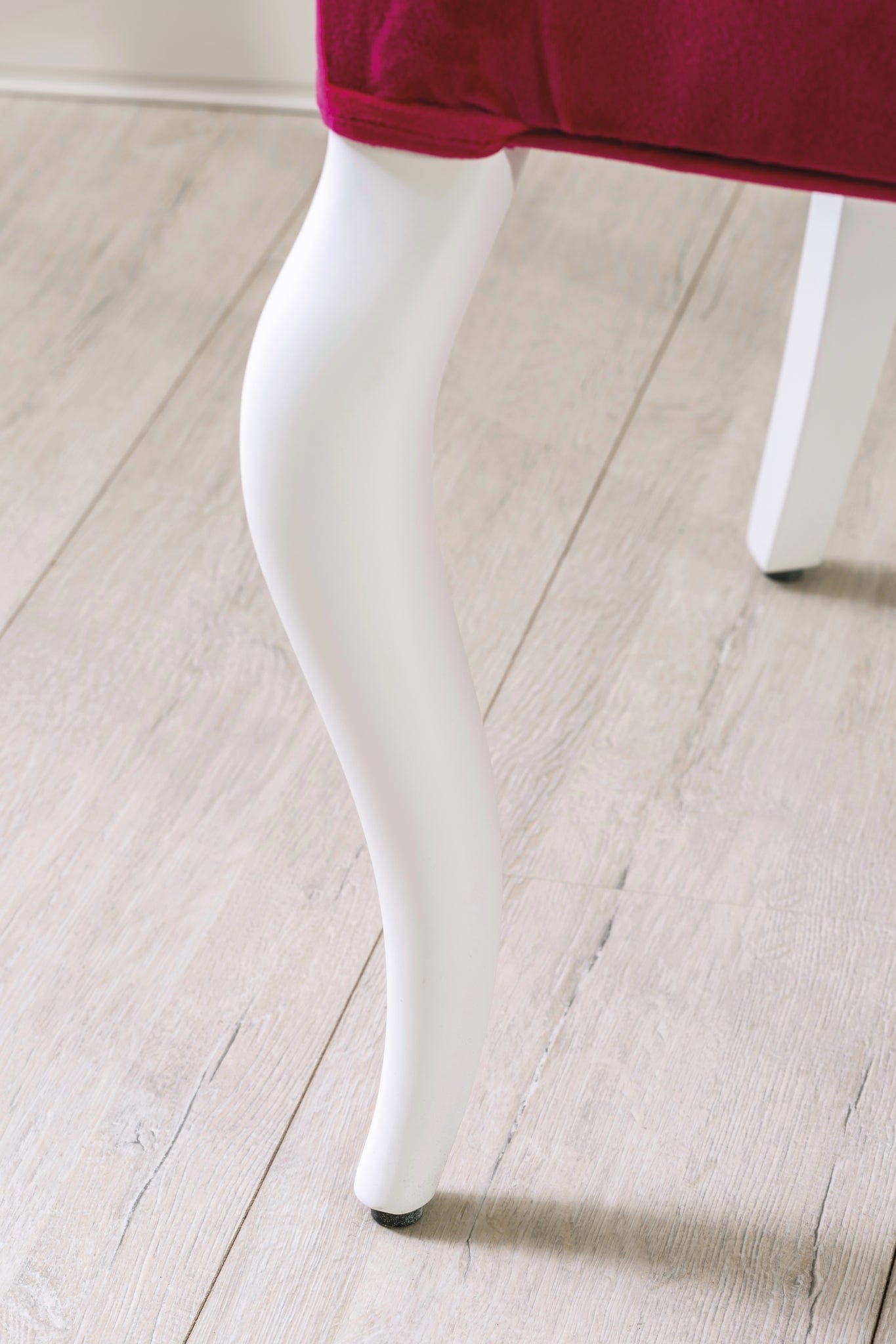 Sedia per bambini, imbottita in tessuto e con gambe in legno Rosa Pink, l55xL56xH84 cm (3)