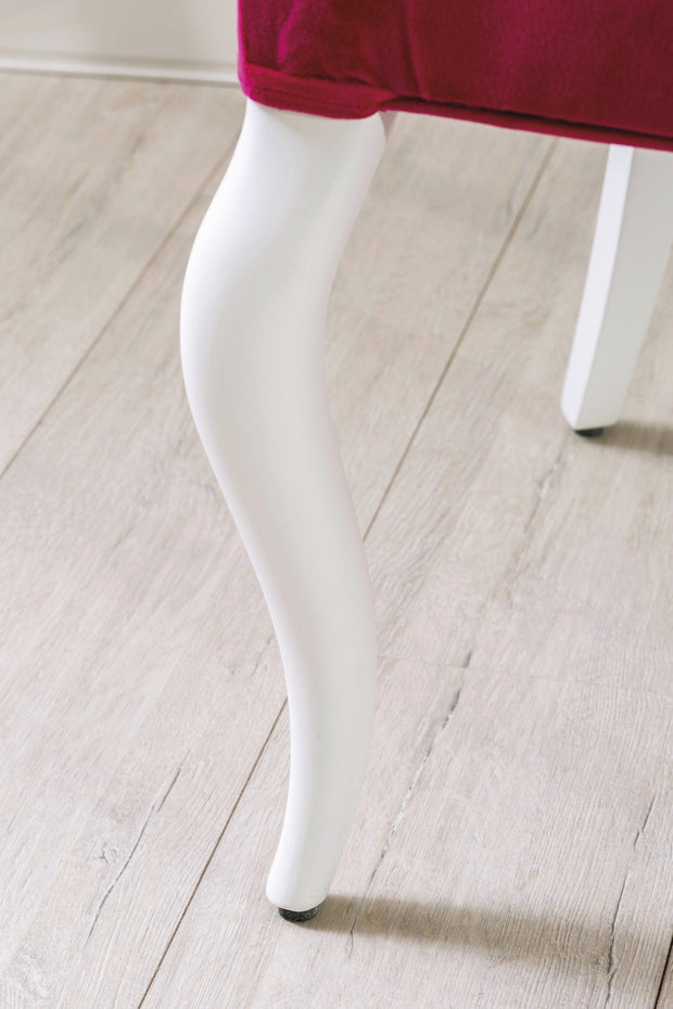 Sedia per bambini, imbottita in tessuto e con gambe in legno Rosa Pink, l55xL56xH84 cm (3)