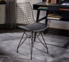 Sedia per bambini in metallo con seduta rivestita in ecopelle Dark Metal Black, L53xL45xH82 cm (5)