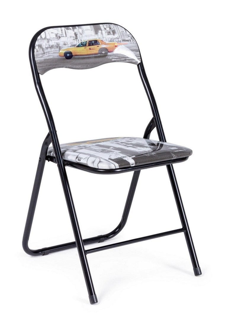 Sedia pieghevole in metallo Joy Taxi Multicolore