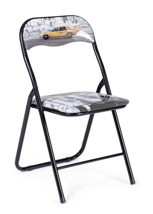 Sedia pieghevole in metallo Joy Taxi Multicolore