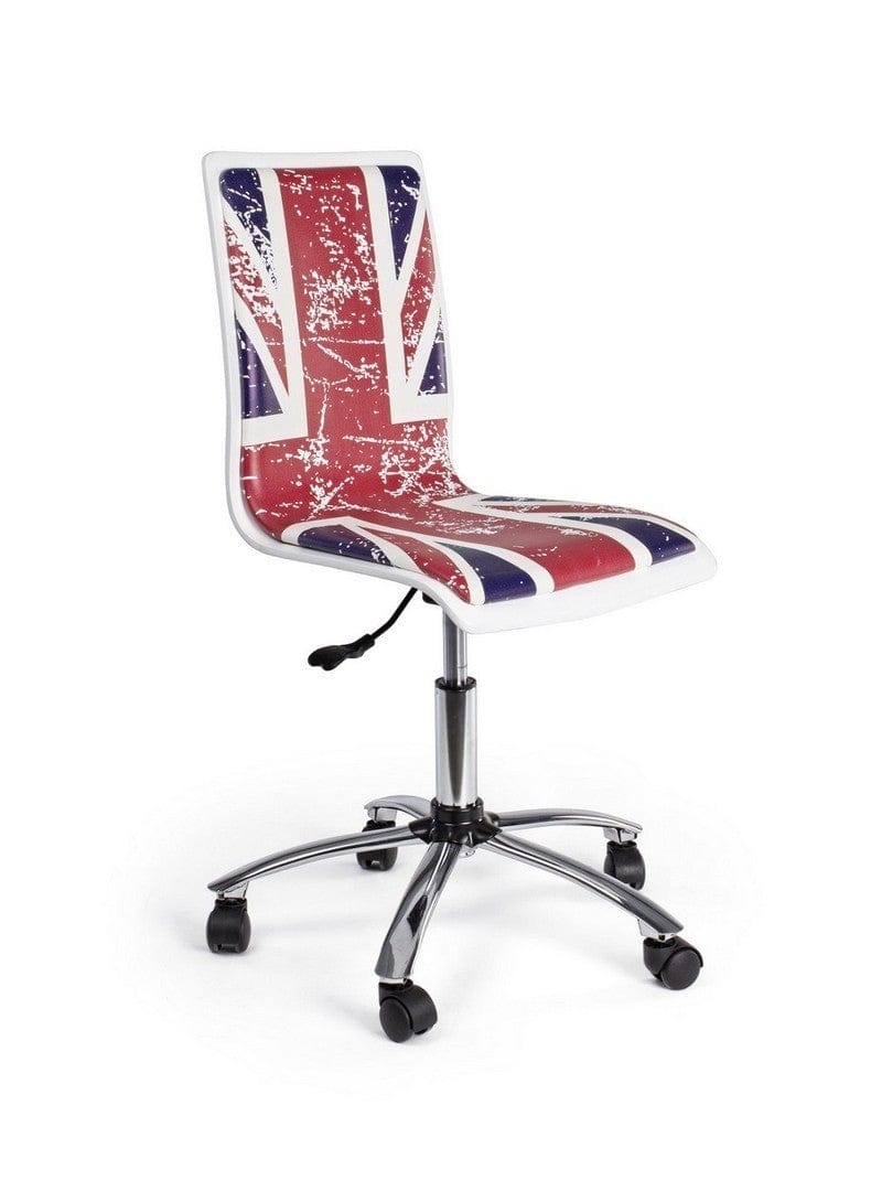 Sedie da scrivania per bambini in ecopelle British Multicolore