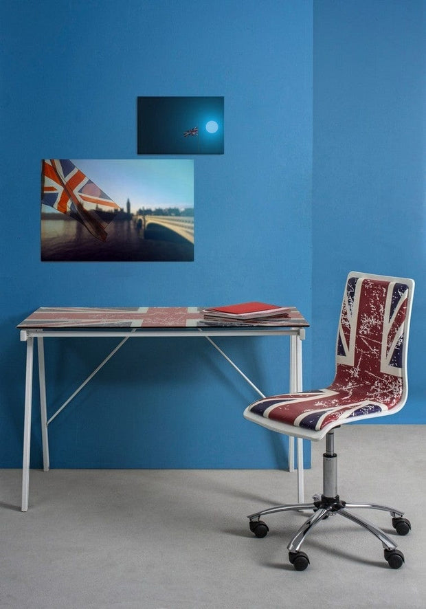 Sedie da scrivania per bambini in ecopelle British Multicolore (1)
