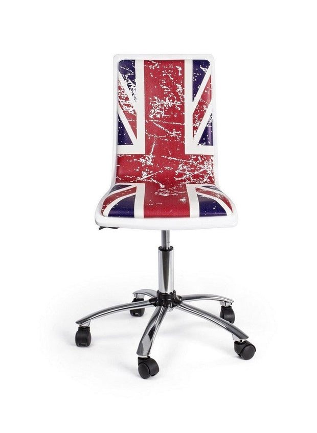Sedie da scrivania per bambini in ecopelle British Multicolore (2)