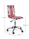 Sedie da scrivania per bambini in ecopelle British Multicolore (7)
