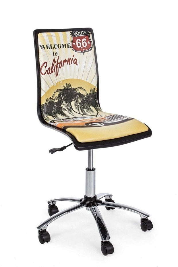 Sedie da scrivania per bambini in ecopelle California Multicolore