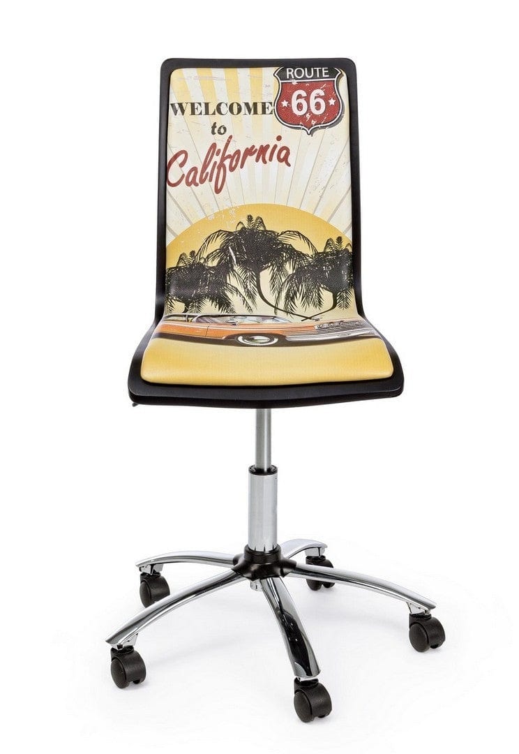 Sedie da scrivania per bambini in ecopelle California Multicolore (2)